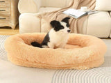 Fluffy Donut-Shaped Pet Bed- Soft, Cozy, and Anti-Anxiety for Dogs and Cats, Machine Washable V888-ELOSUNG10244