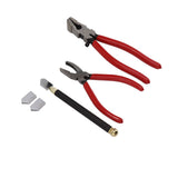 Glass Cutter Tool Kit Breaker Pliers Curve Jaw Glass Running Pliers Kit Glass Cutter Pen 2pcs Blades V1294-YM0706-3114230135011