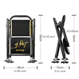 Black folding chair, outdoor chair, portable chair, sturdy chair, comfortable V1102-132-SIL-05982