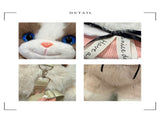 Grey Adorable Plush Cat Backpack - Soft Furry Doll Bag with Zipper Compartment for Girls and Women V888-ELOSUNG36721