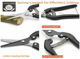 Heavy-Duty 5-Piece Gardening Tool Set 3 Pruning Shears & 2 Folding Saws, Stainless Steel Blades, V1107-CS-YYWJT