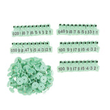 1-100 Cattle Number Ear Tag 6x7cm Set - Medium Green Sheep Livestock Label V238-SUPDZ-28747301650512