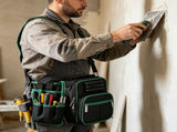 Crossbody Tool Storage Shoulder Bag in Fabric, Sling Tool Bag with Top Handle, Front Pocket V1369-AZ3-W-14027