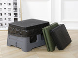 Green Portable Folding Outdoor Toilet with Lid - Heavy Duty 150kg Capacity V888-ELOSUNG12906