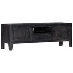 Tv Cabinet Black 118x30x40 Cm Solid Mango Wood 43_247985