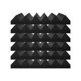 Acoustic Foam Panels 48 Pack 12 x 12 x 2 in Adhesive for Wall Ceiling V952-ZZSPMBHSL12WV08RDV0