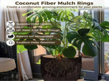 16PCS Coconut Fiber Mulch Rings, 9.8" Round Mulch Mats, Coco Coir Tree Protector Mats for Potted V1369-AZ3-W-08829