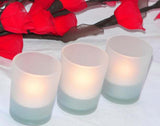 40 Pack Frosted White Glass Votive Candle Holders for Candle Making Kit Tealight Candles Cup Home V382-FHX40