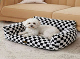 Pawz Pet Bed Plush Checkered Dog Bed Washable Cat Bed PT1370-M-AU