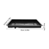 tea trays Tea Serving Plate Black Plastic Water Storage 1Pcs V1366-AZ2-W-13560