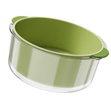 Double Layer Drain Basket Separate Design Foldable Fruit Vegetable Wash Storage Basket for Kitchen V1294-YM0901-3117230433211