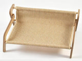 Curved Wooden Cat Lounge Chair with Sisal Scratching Surface Hammock-Style Pet Bed for Indoor V1341-ZY-XMLTHBH6