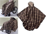 Wheelchair Adult Fleece-Lined Cape with Hood, Winter Poncho Coat for Women and Men, Warm V1188-ZC-DLL-615