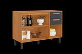 Base Kitchen Wooden Cabinet/Cupboard with 3 Doors 2 Drawers in Cinnamon Finish - Napoles Graphite V1112-3600001941