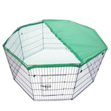 Pet Playpen Foldable Dog Cage 8 Panel 42in with Cover V274-PET-PP42-PPCV42-GN