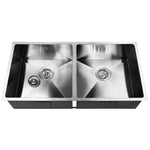 Cefito Kitchen Sink 86X44CM Stainless Steel Basin Double Bowl Silver SINK-8644-R010