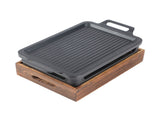 Tabletop Barbecue Grill Stick Proof Wooden Base Portable Alcohol Stove Compact BBQ Grill for V1294-YM0901-3111240087311