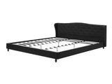 Artiss King Bed Frame Wingback Headboard Charcoal Grey Linen Upholstered Platform Bed Base BFRAME-G-PIER-K-CA-ABC