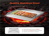 Stainless Steel Griddle, 18x16 inch Universal Flat Top Rectangular Plate, Gas Grill Griddle for BBQ V952-DCJPBXG1816I6OP2EV0