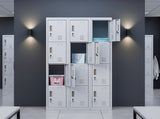 12-Door Locker for Office Gym Shed School Home Storage - Standard Lock with Keys V63-839051