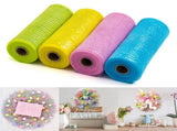 Clearance 4 Rolls Poly Burlap Deco Mesh 10 Inch Wide Decorative Ribbon Wrapping Home Door Wreath V1189-LWWAL-20260325-00346