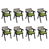 Levede Dining Chair Retro Backrest Chair x8 CH1142-1-BKX8