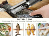 Electric Fish Scaler Stainless Steel Shield Prevents Splashing, Offset Blade Wheel for Efficient V1232-YLGDSJB002