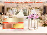Wedding Flower Stand, 10PCS 60cm Column Flower Stand, Floral Stands with Acrylic Laminate, Hexagonal V952-HLHJLFT10J60YUXKY001V0