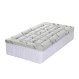 Giselle Bedding 1500GSM Pillowtop Mattress Topper Bamboo Mattress Pad for Back Pain Relief Washable TOPPER-BAM-11-S