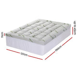 Giselle Bedding 1500GSM Pillowtop Mattress Topper Bamboo Mattress Pad for Back Pain Relief Washable TOPPER-BAM-11-D