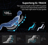 FORTIA Electric Massage Chair Zero Gravity Heating Massager Full Body Shiatsu Recliner, Remote V219-MSGECHFORA8BR