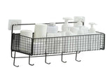 Wall Mount Storage Basket Multifunctional Iron Wall Hanging Organizer Rack with Hook for Kitchen V1294-YM0901-3117240211412
