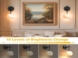 Wall Sconces Set of Two, Wireless Battery Operated Wall Decor Remote, Sconces Wall Lighting V1171-CB-BOM001171