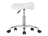Saddle Rolling Stool, PU Leather Rolling Stool with Wheels, 360&deg Swivel Drafting Stool with V952-MADBSJSMADWKZES31V0