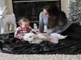 Premium Flannel Fleece Throw Rug, Fluffy Warm Cozy Blanket For Bed, Sofa And Daily Snuggling, White, V1221-XM-LB3032-GM128