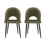 Artiss Dining Chairs Set of 2 Velvet Hollow Green MO-DIN-C-01-VEL-GNX2