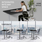 FORTIA Sit To Stand Up Standing Desk, 150x68cm, 72-118cm Electric Height Adjustable, 50kg Rated, V219-ADKSSTFO5KSA