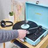 mbeat Woodstock II Sky Blue Retro Bluetooth Turntable V186-MB-TR96BLU