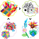 Colorful Mega Craft Kit with Pipe Cleaners, Moving Eyes, Balls, MultiColor V1237-ZY-506-0642