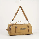Vintage multifunctional canvas backpack, 20-35L large capacity, transformable & multi-carry, 100% V1232-DYSJB-FB-003