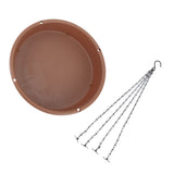Bird Bath Hanging Bird Feeder Round Plastic Hanging Bird Feeder Tray Outdoor Bird Bath Tray Brown V1294-YM0703-3111230136911