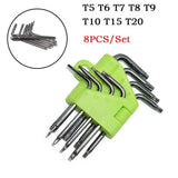 8Pcs Hex Torx Wrench Set L Type Screwdriver With Holes Hex Key T5 T7 T8 T9 T10 T15 T20 Hand Tools V1189-LWWAL-20260327-04210