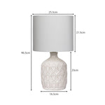 Sarantino Patterned Ceramic Table Lamp in Cream LMP-MLM-4504