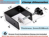 6 Pack C Clamps, 2 Inch Drawer Front Installation Clamp, Heavy Duty Cold Rolled Steel Desk Fixing V1259-DP01-A-989