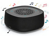 2 in 1 Alarm Clock with White Noise Sound Machine Night Light Sleep Timer for Bedroom - Black V1263-JX-8225-1