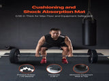 0.56 Inch Thick Gym Floor, 6 Tiles Rubber Top with EVA Foam, 25" x 25" Gym Flooring Workout V952-EVAQXJSHSDZXKEXU0V0
