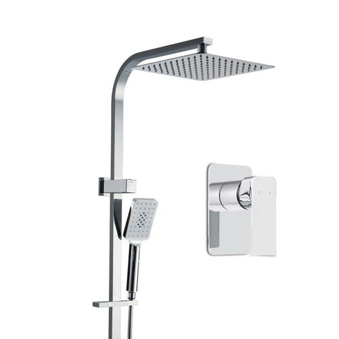 Cefito 10'' Rain Shower Head Set Handheld Square High Pressure Mixer Tap Chrome SHOWER-B2-SQ-10-SI-MIXER