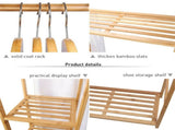 Open Wardrobe Clothes Rail Rack Hanging Garment Heavy Duty Organizer Coat Shelf V767-ZJJ217-G1