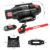 X-BULL 5000LBS Electric Winch 12V Synthetic Rope ATV UTV Boat Upgraded version V211-AUEB-AXEW004SS