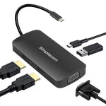 Simplecom DA451 5-in-1 USB-C Multiport Adapter MST Hub with VGA and Dual HDMI V28-DA451